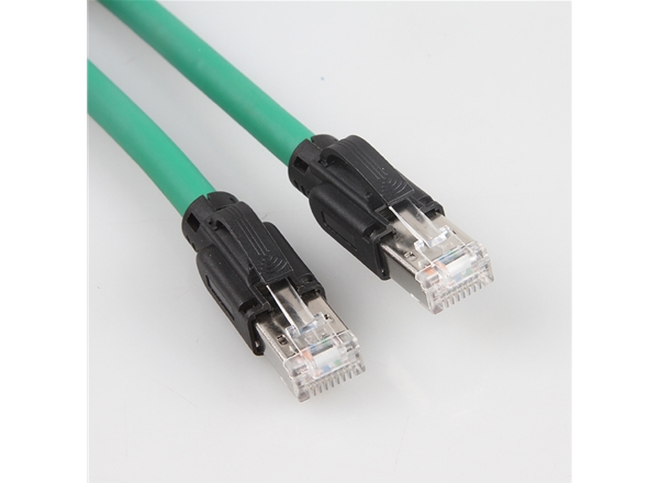 工業以太網線纜德式水晶頭安川（chuān）電機M3通訊（xùn）線（xiàn）CAT6雙絞屏蔽高柔網線