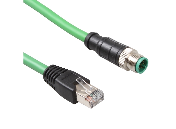 M12 8P A型直頭（tóu）轉RJ45 德式工業網線